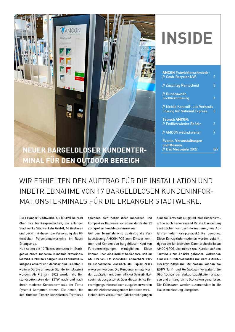 Titelbild AMCON INSIDE Titelbild AMCON INSIDE